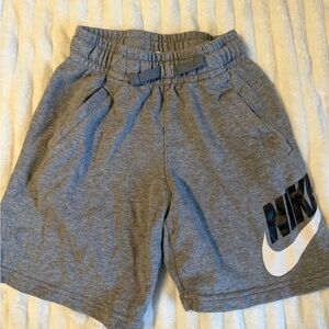 Nike Kids Heather Gray Logo Shorts